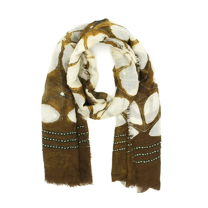 צעיף מודפס של פרחים S017