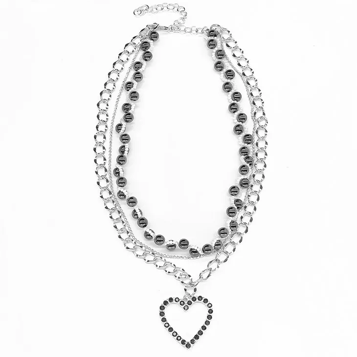 סט שרשרת לב