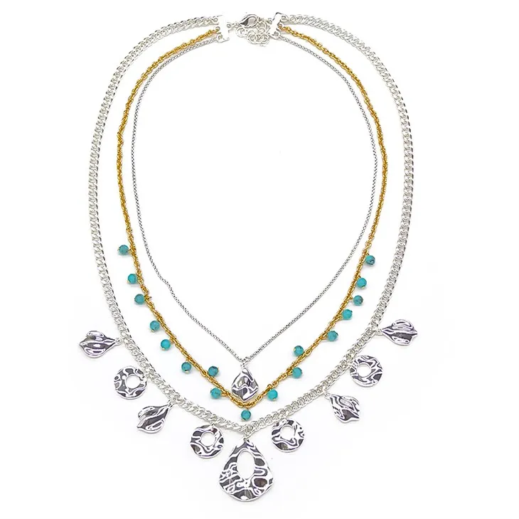 סט שרשרת שרשרת בשכבות