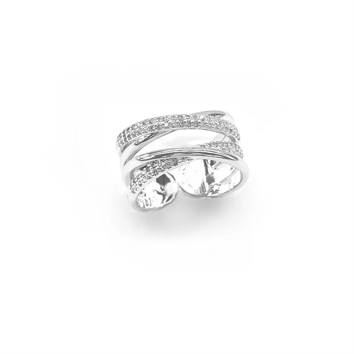 טבעות מוברשות סליל כסף