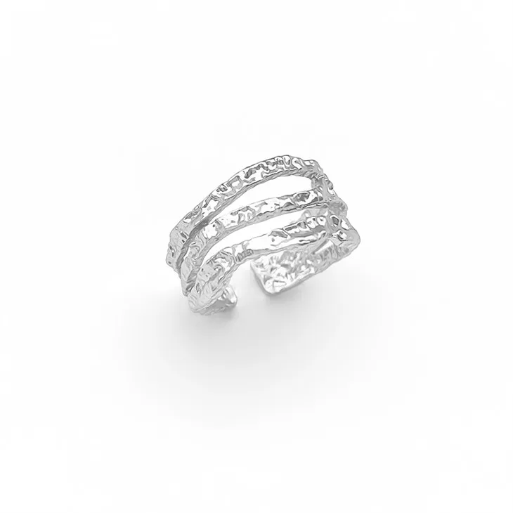 טבעת משולשת כסף